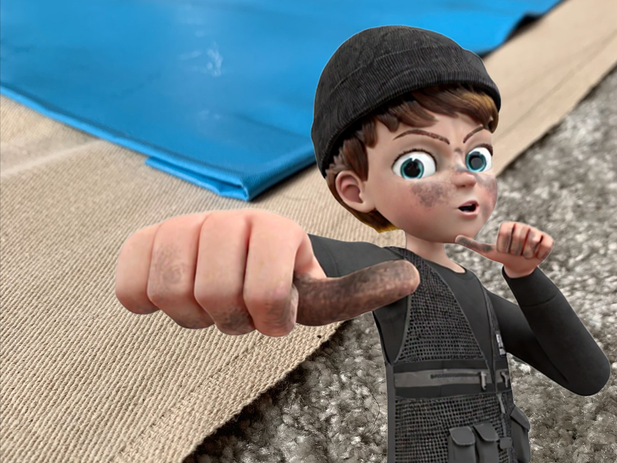 Floor Protection with Dust Sheets and Plastic