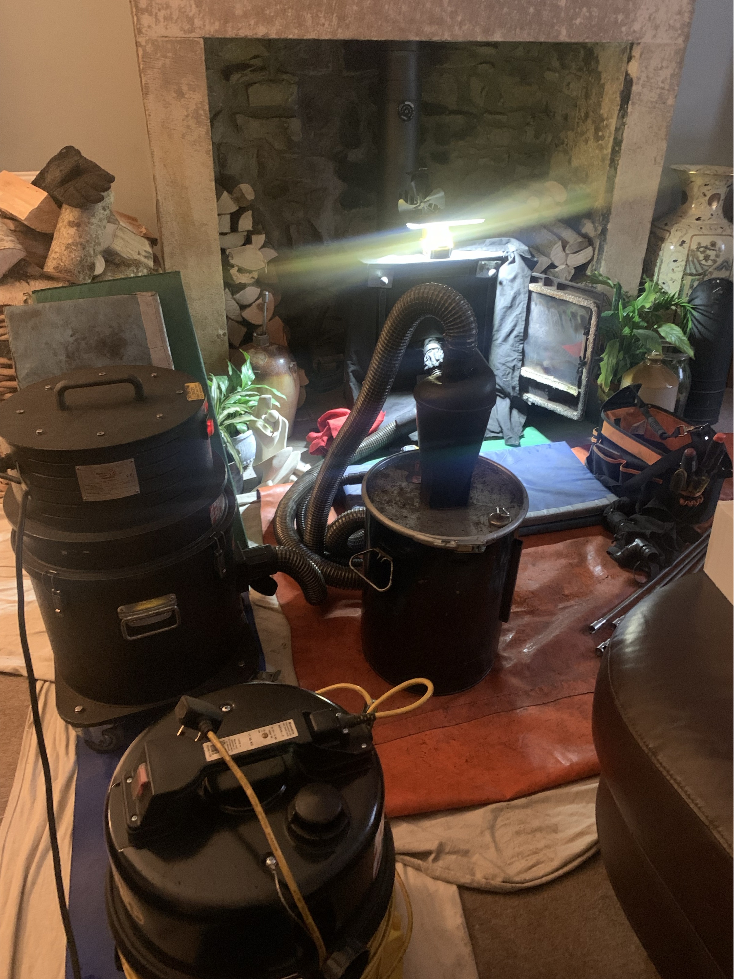 Sweeping lined stove in Hexham