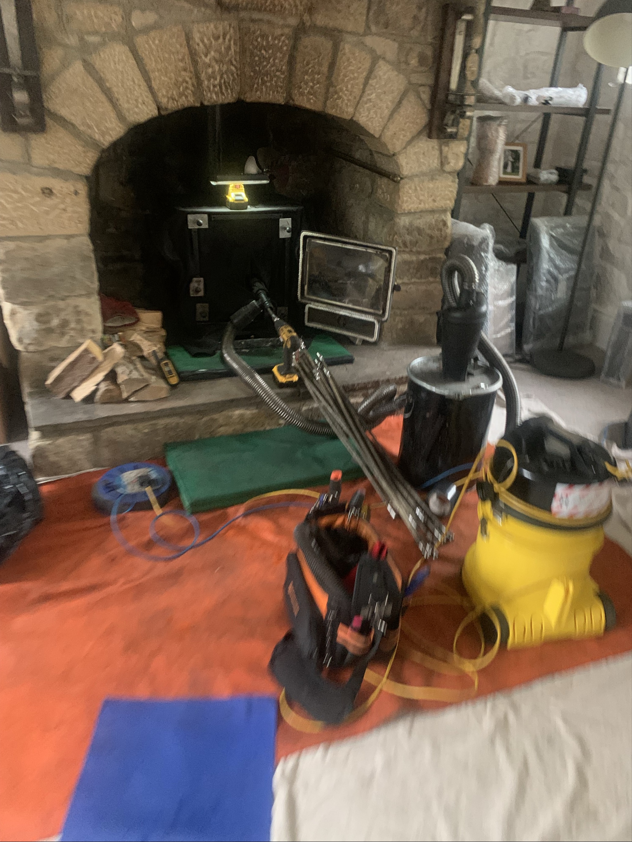Sweeping lined stove in Humshaugh